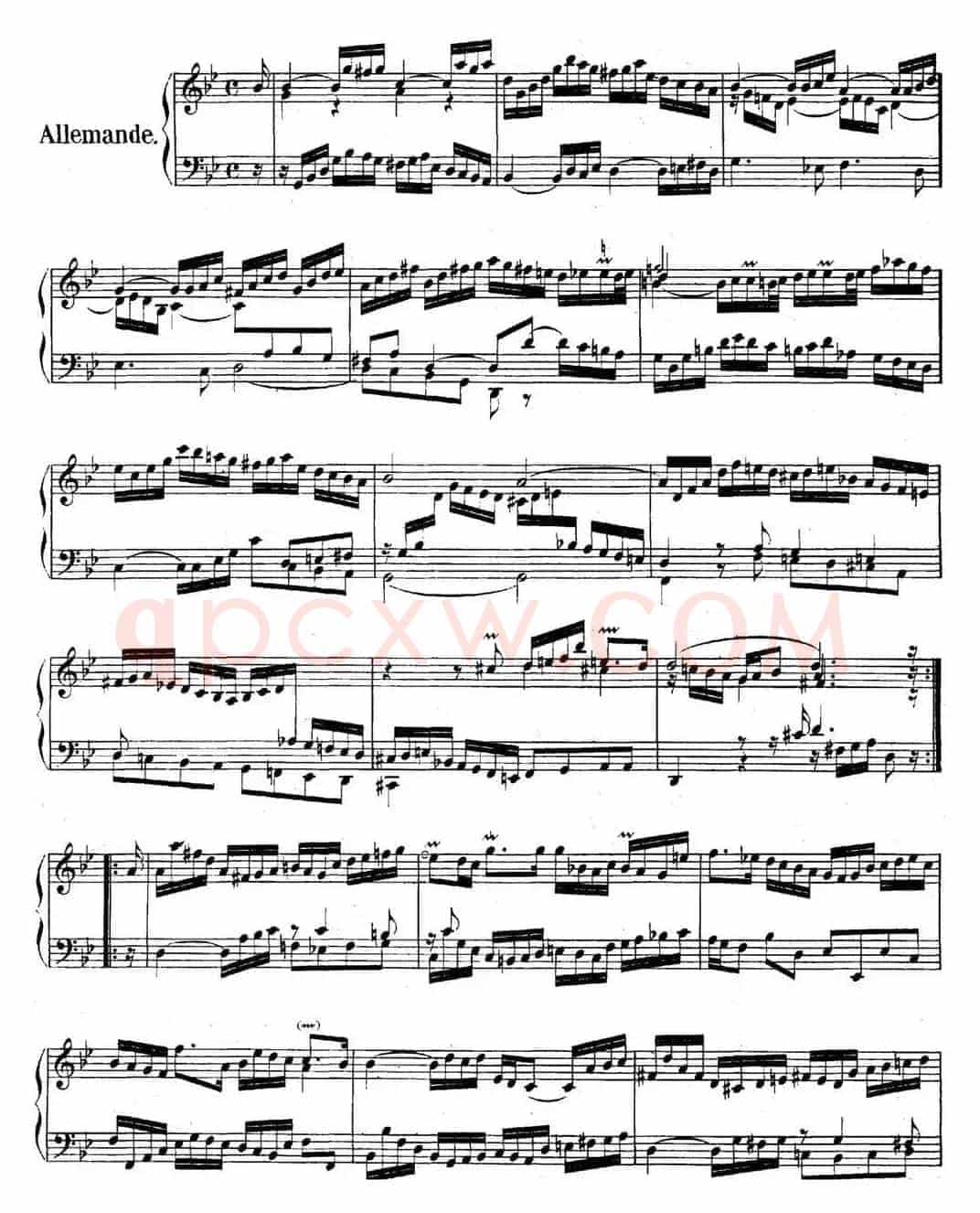 英国组曲No.3 巴赫 g小调 3rd Suite BWV 808
