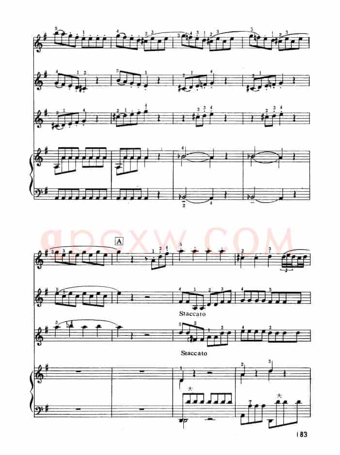 G大调弦乐小夜曲（第四乐章）（四重奏）