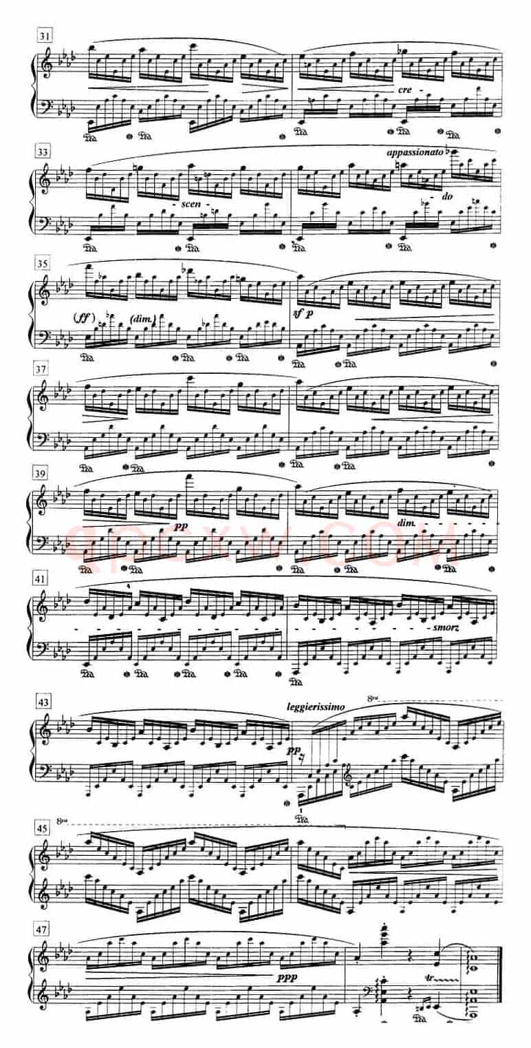 钢琴教程第八级 练习曲（Op.25 No.1）