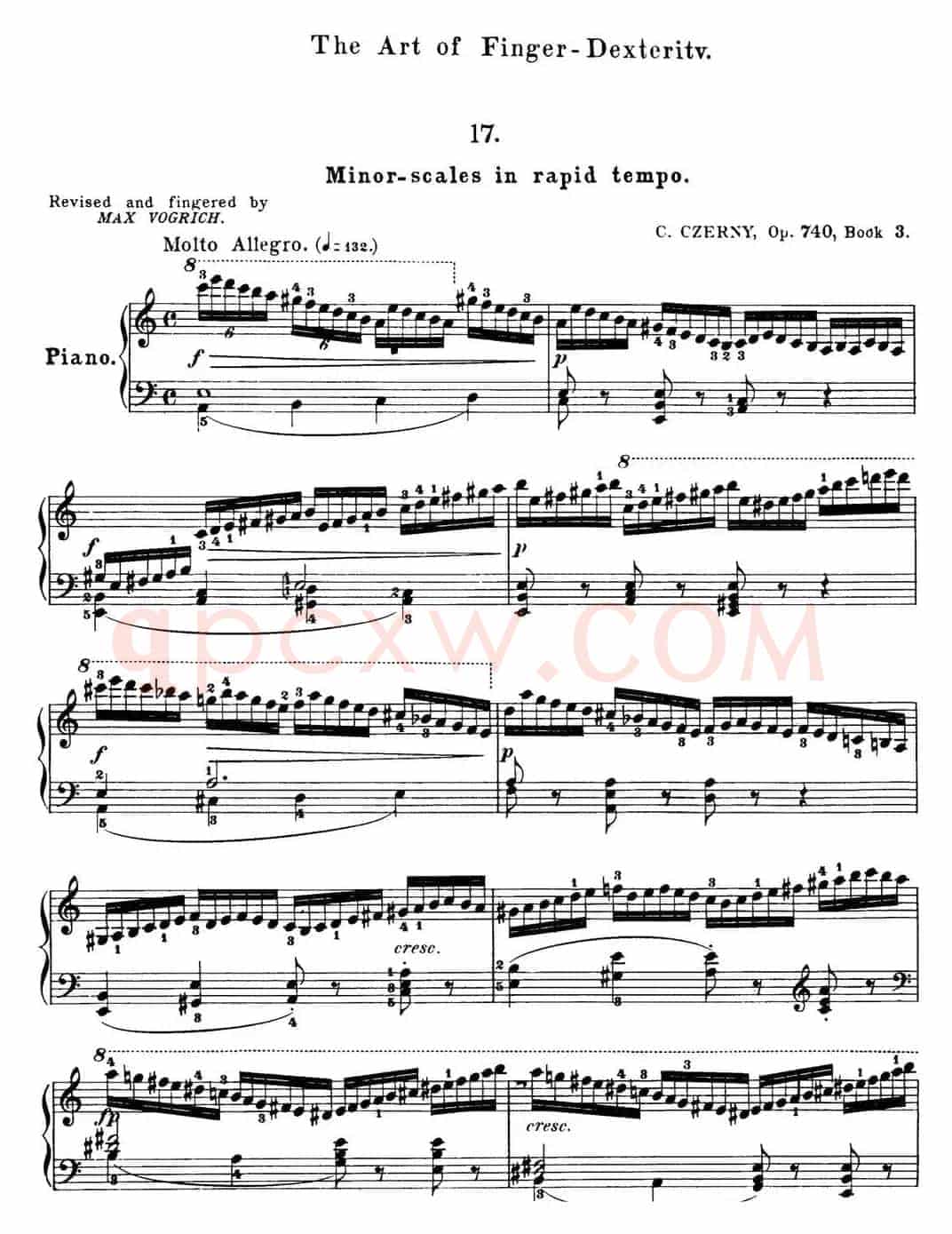 50首车尔尼Op.740钢琴手指灵巧技术练习曲（NO.17）