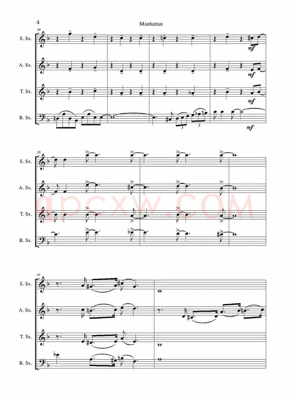 Manhattan score（四重奏）