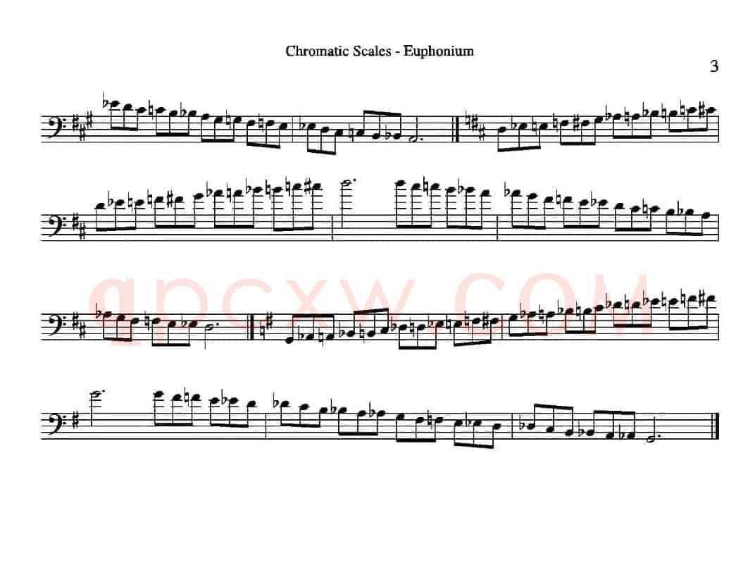 Chromatic Scales - Euphonium（上低音号练习教材选曲）