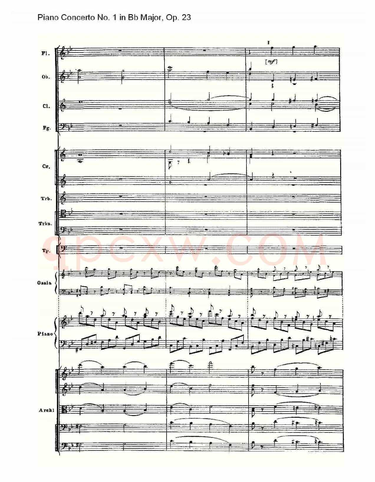 Bb大调第一钢琴协奏曲,Op.23第一乐章第二部（二）
