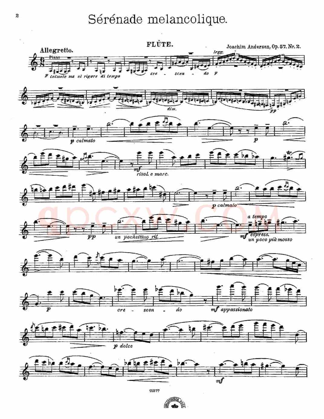 Serenade melancolique（Op.57 No.2）