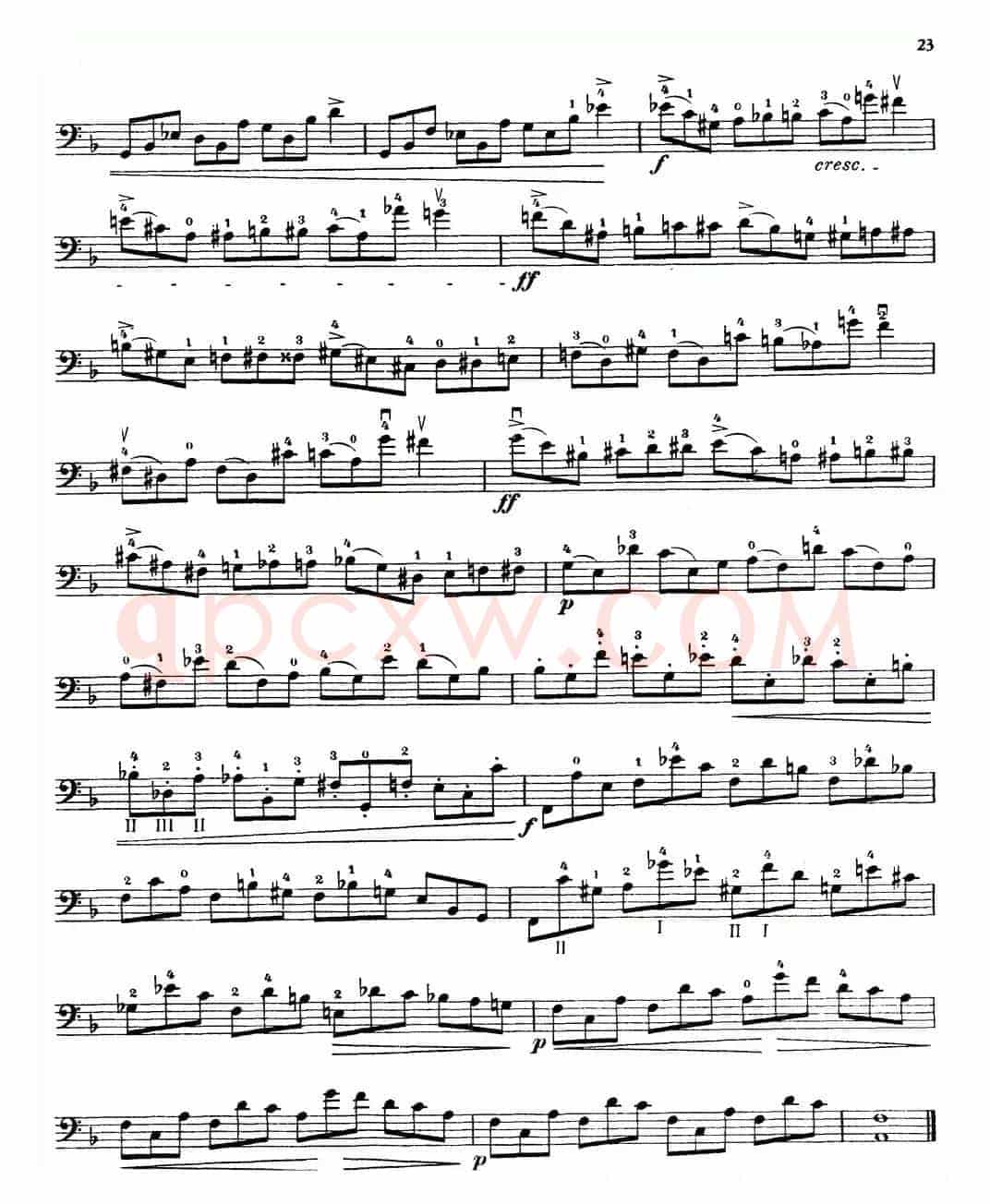 大提琴高级练习曲40首 No.11