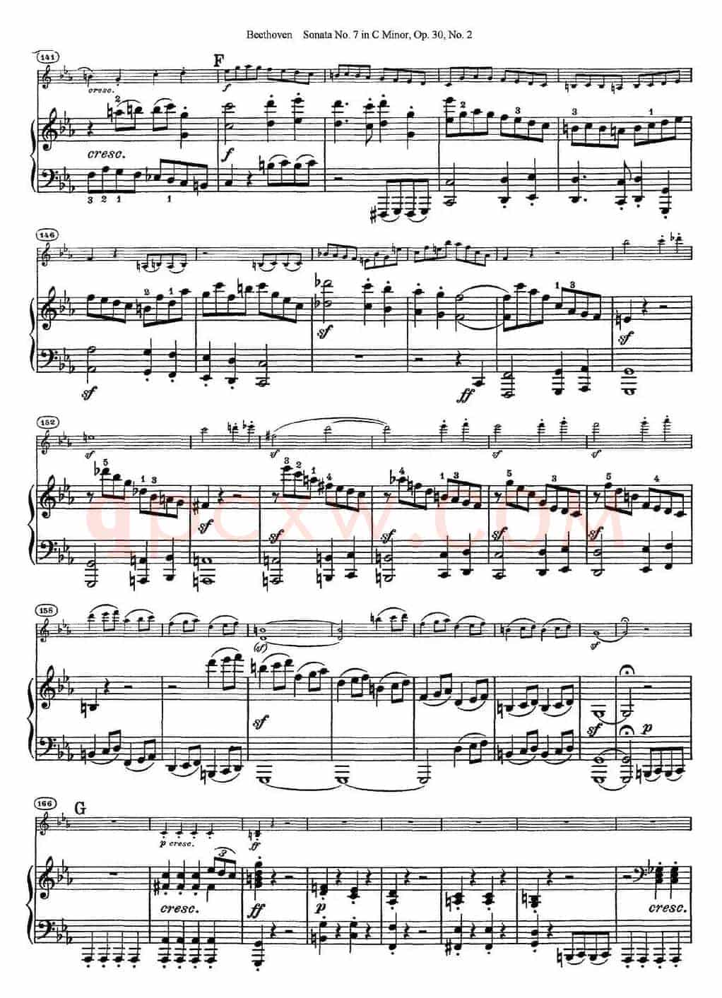 Violin Sonata No.7 in C Minor Op.30 No.2（小提琴+钢琴伴奏）
