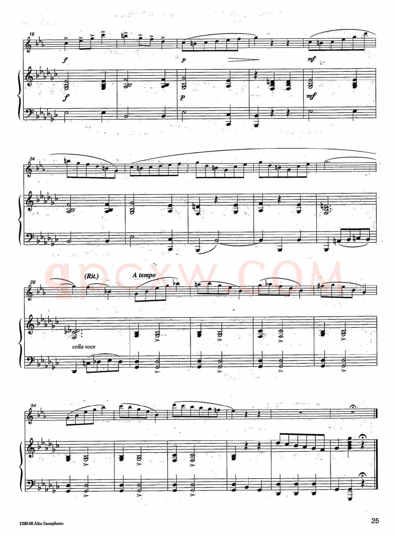Tempo di Valse（中音萨克所+钢琴伴奏）