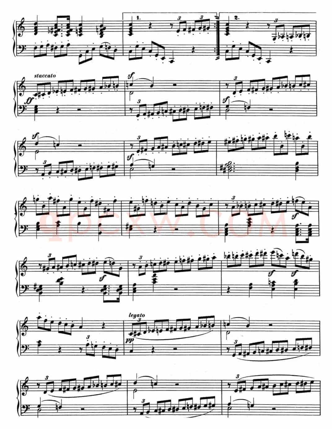 贝多芬钢琴奏鸣曲02 A大调 Op.2 No.2 A major