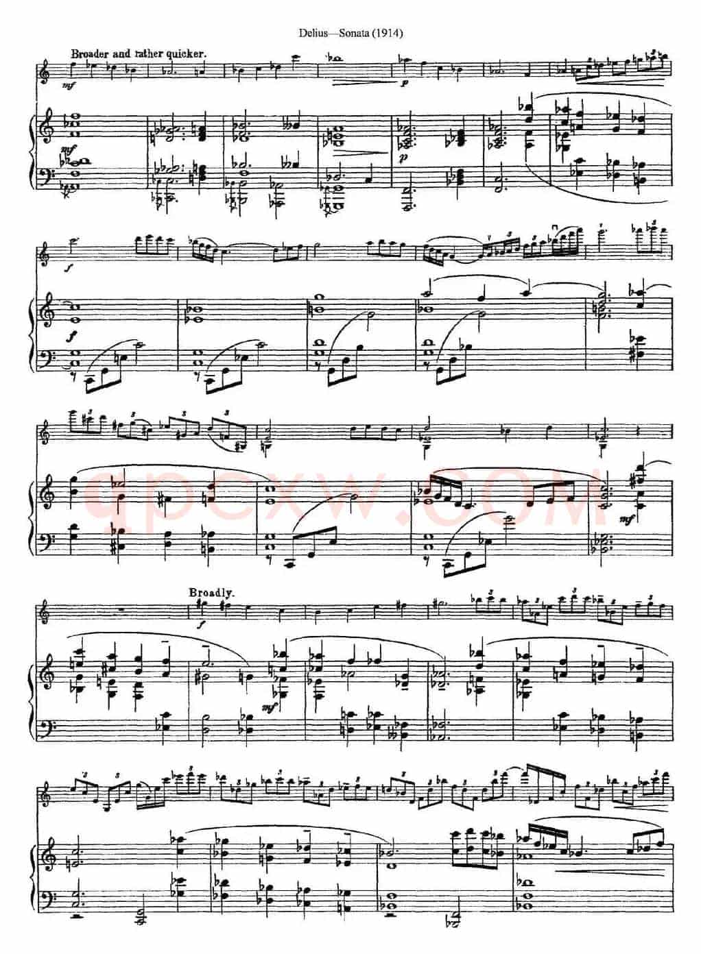 Delius Sonata（小提琴+钢琴伴奏）