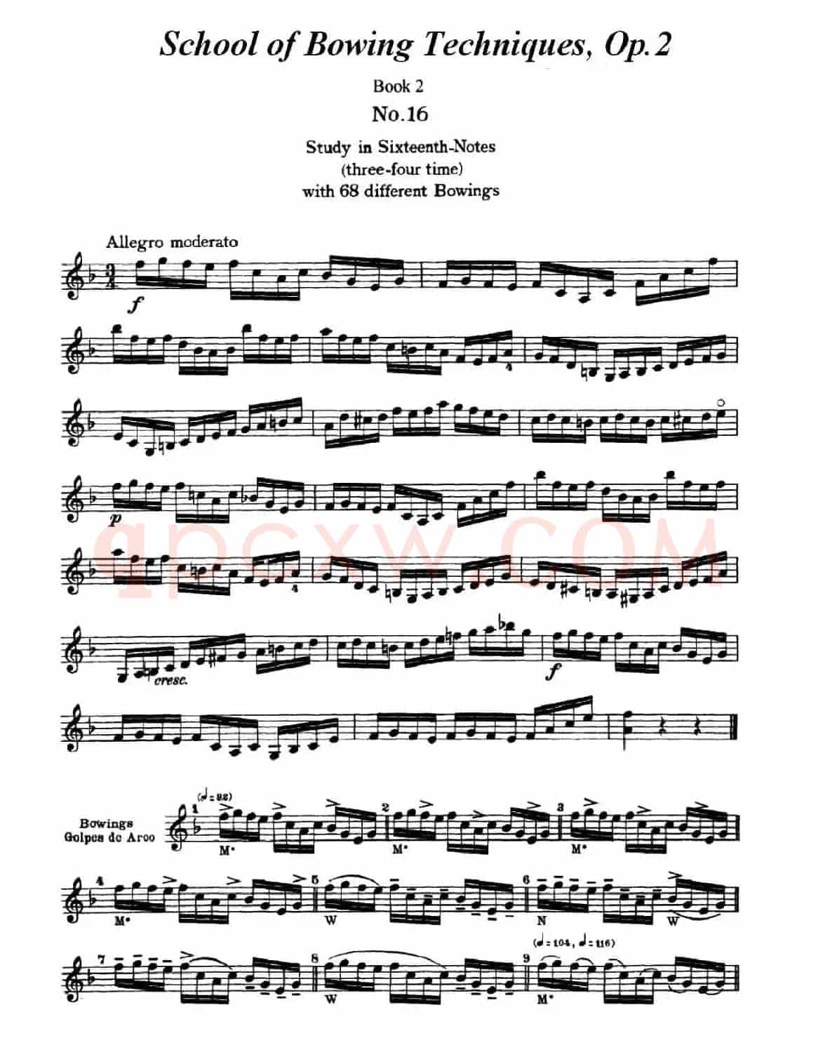 小提琴运弓手法训练（No.16）