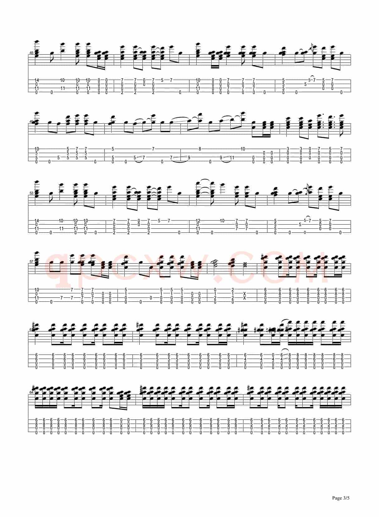 While My Guitar Gently Weeps（尤克里里指弹谱）