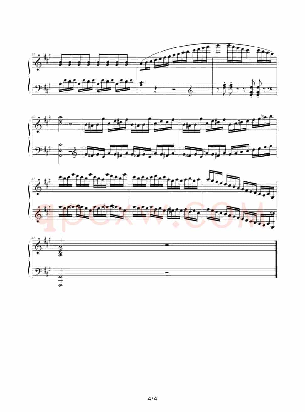 A大调奏鸣曲第一乐章