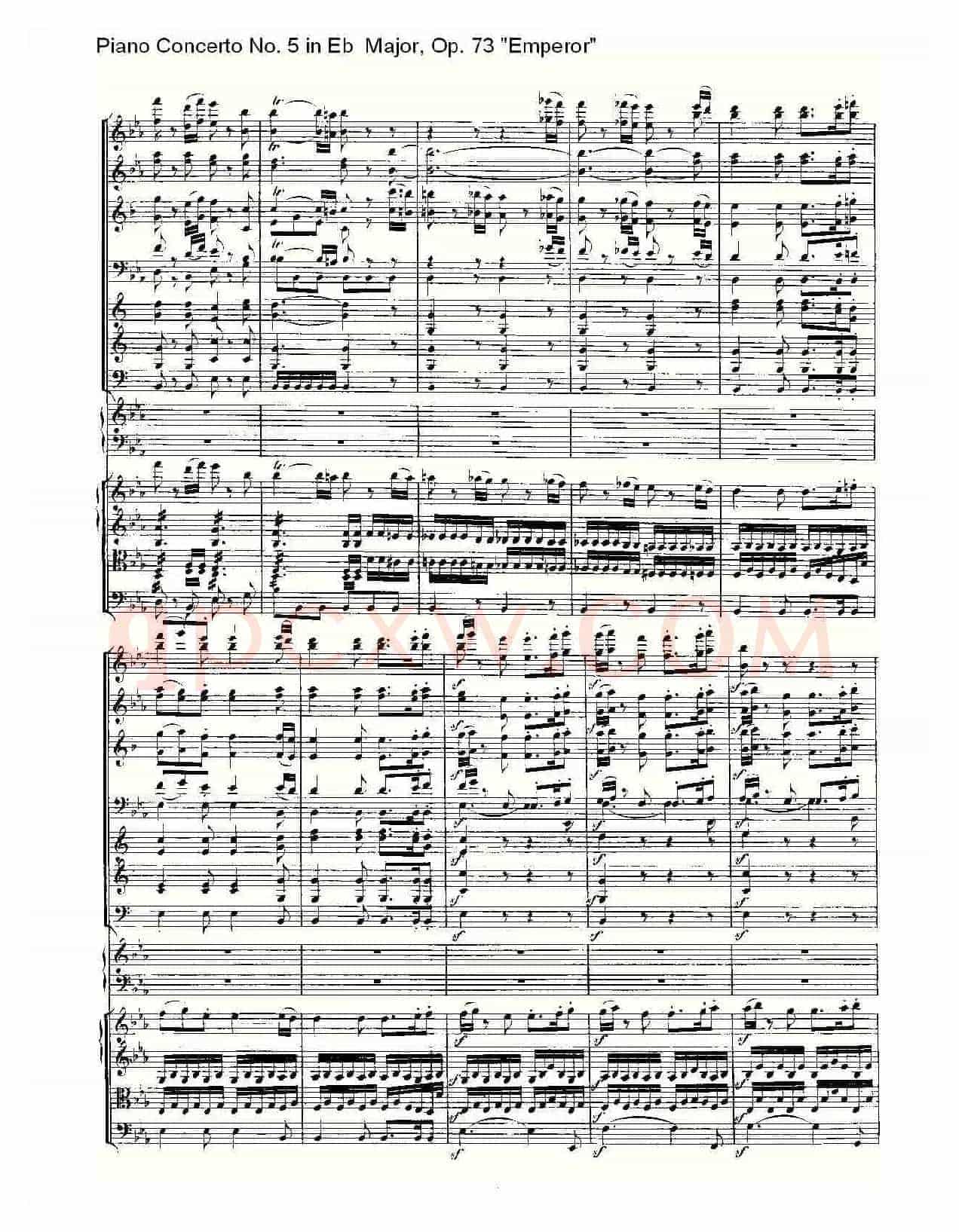 Eb大调钢琴第五协奏曲 Op.73“皇帝”第三乐章
