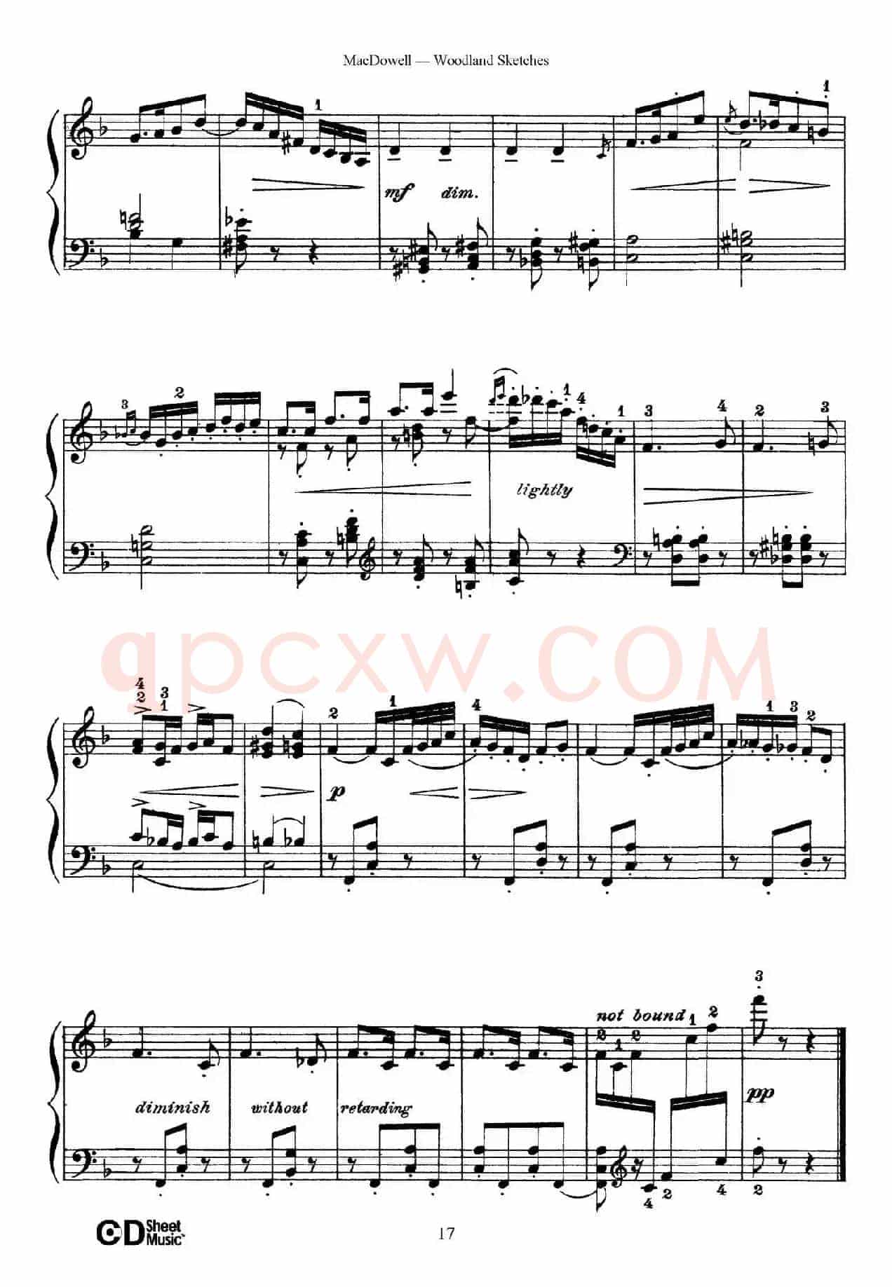 Woodland Sketches Op.51(森林素描·7)