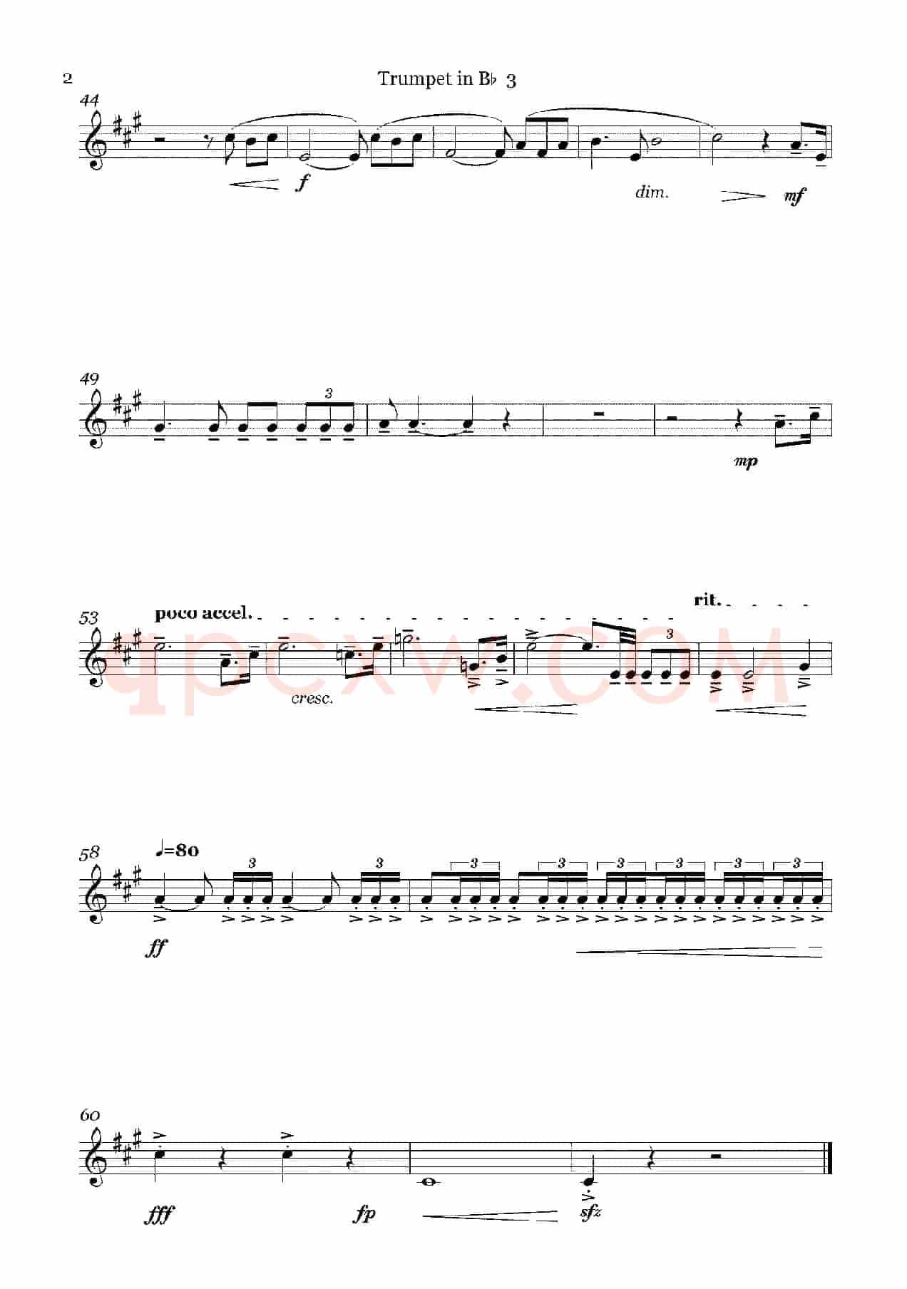 《华夏礼赞音乐史诗》序曲（铜管组分谱）