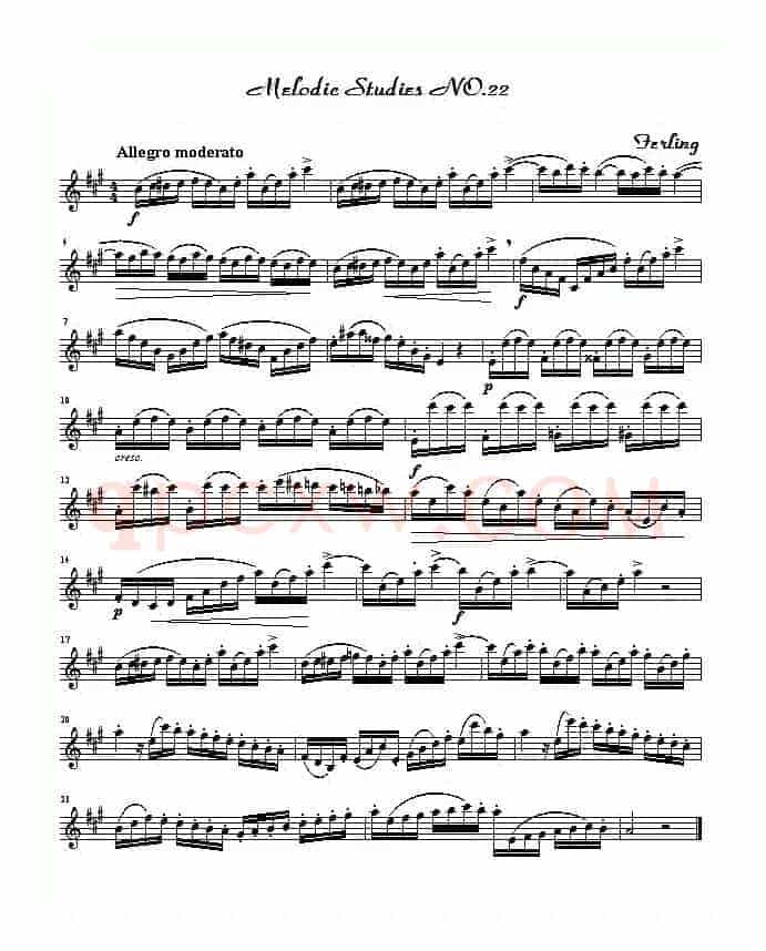 四十八首旋律练习曲之二十二