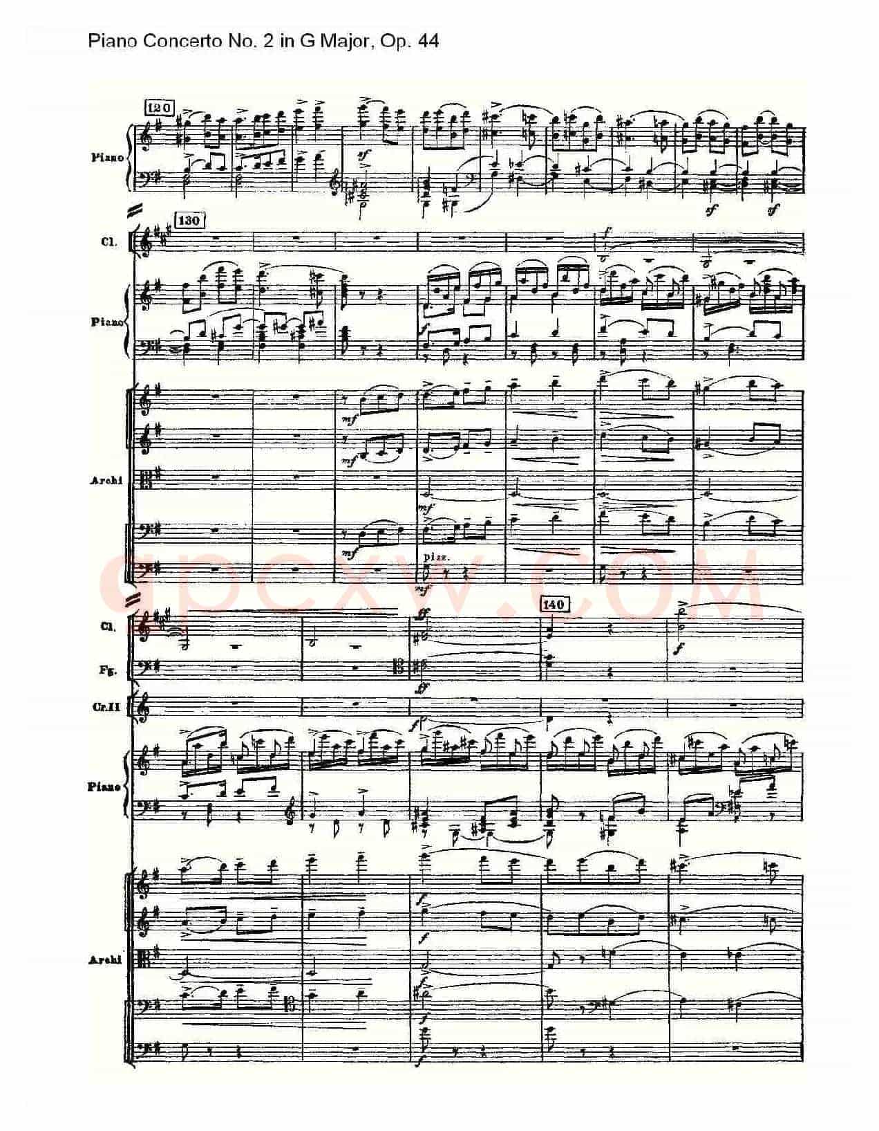 G大调第二钢琴协奏曲, Op.44第三乐章(一)