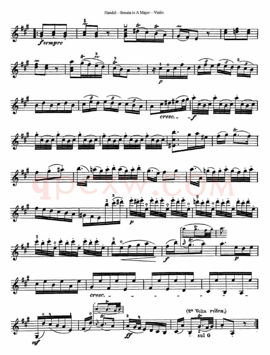 Violin Sonata No.5 in A major