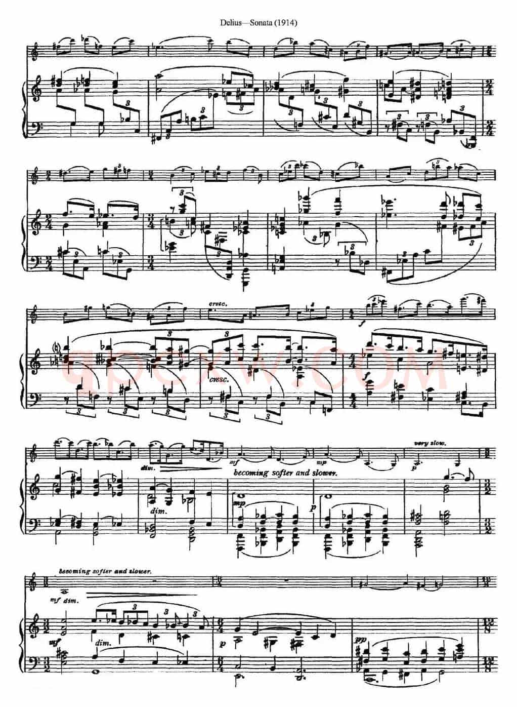 Delius Sonata（小提琴+钢琴伴奏）