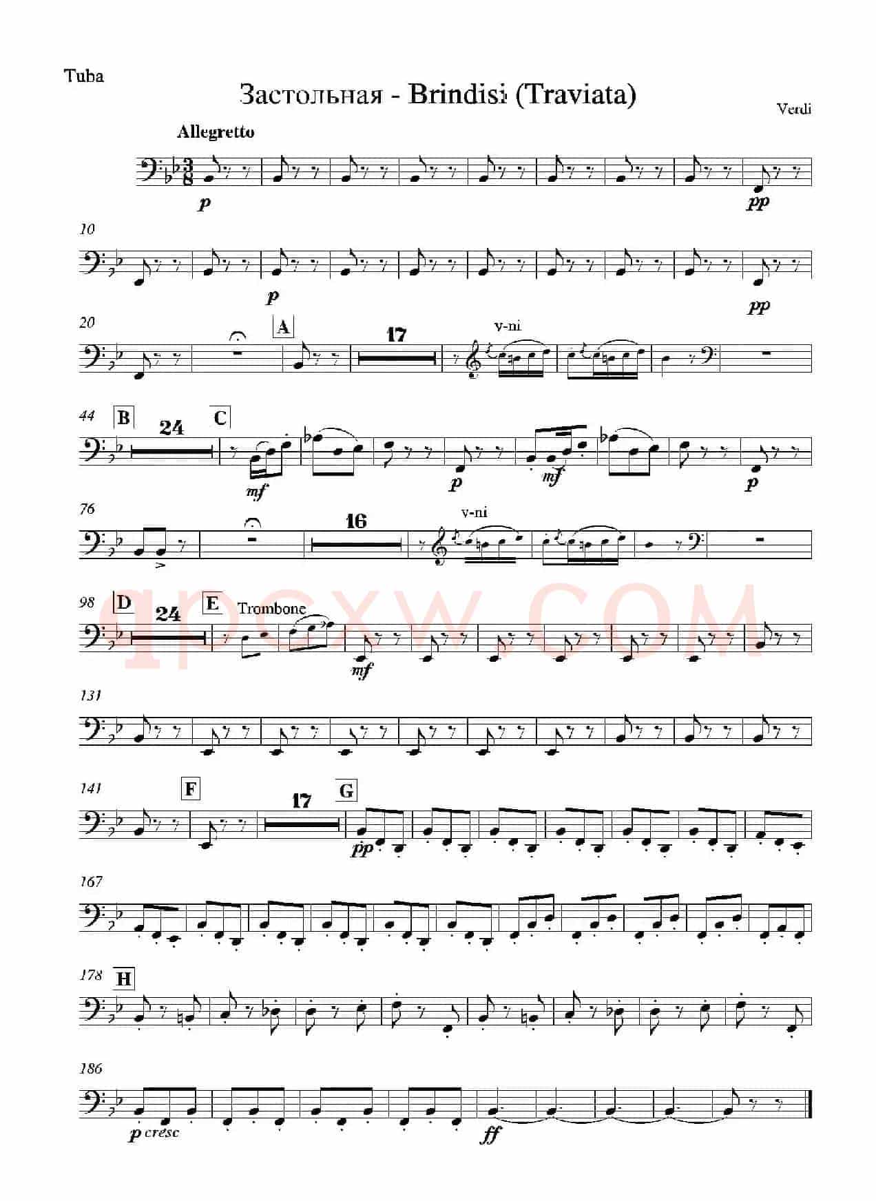 Brindisi (La Traviata)(管弦乐队分谱)