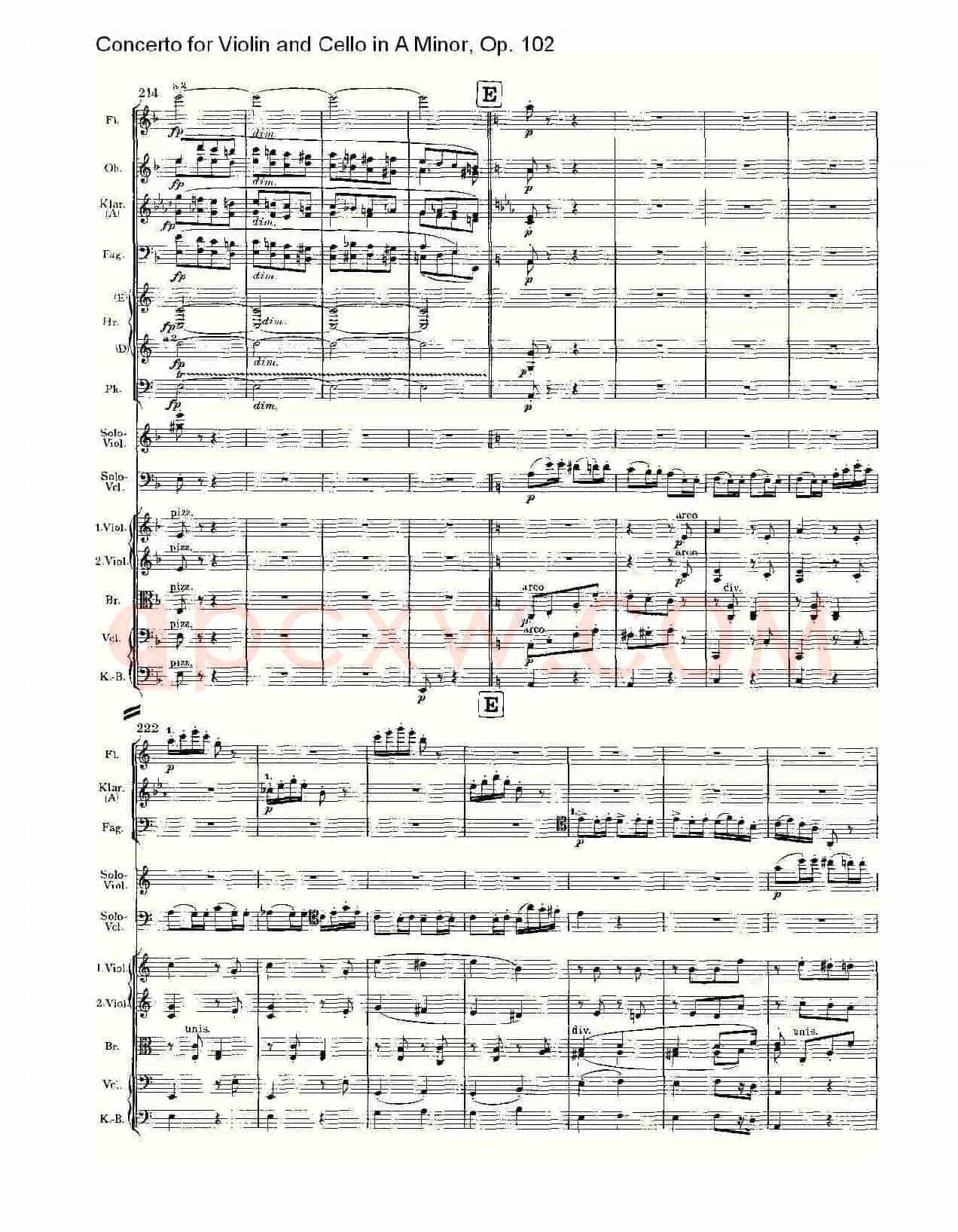 A小调小提琴与大提琴协奏曲, Op.102第三乐章