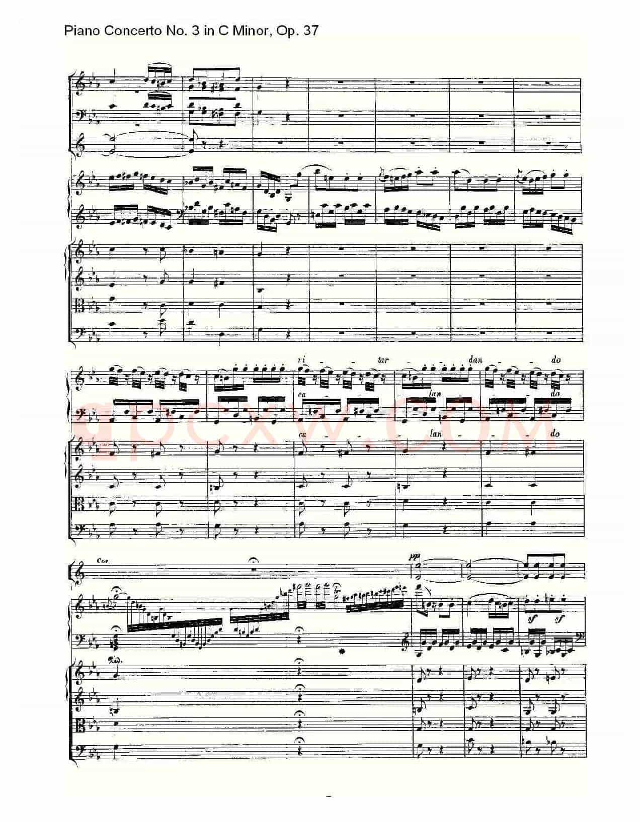 C小调钢琴第三协奏曲 Op.37 第三乐章