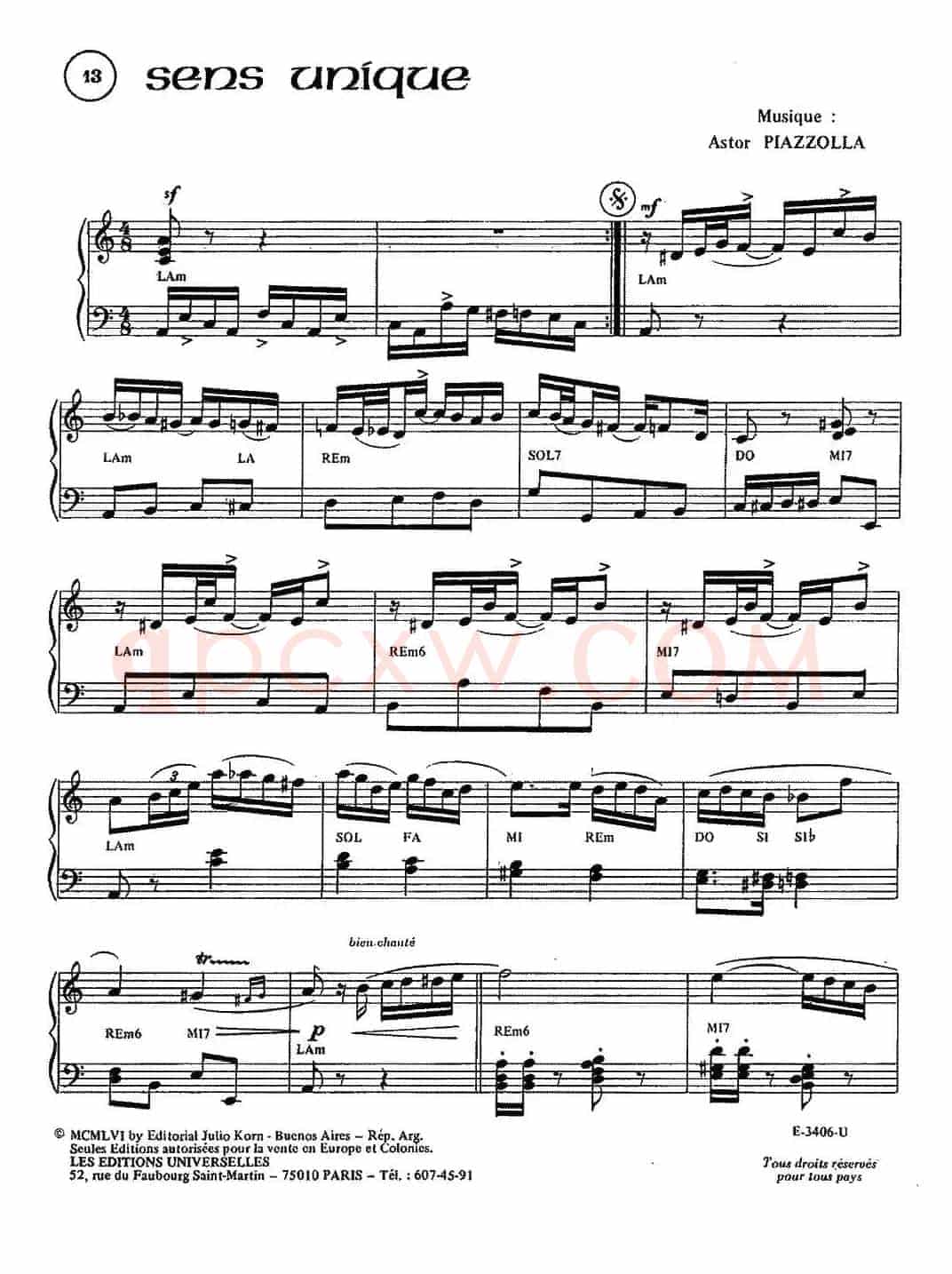 Piazzolla合集：13、Sens Unique