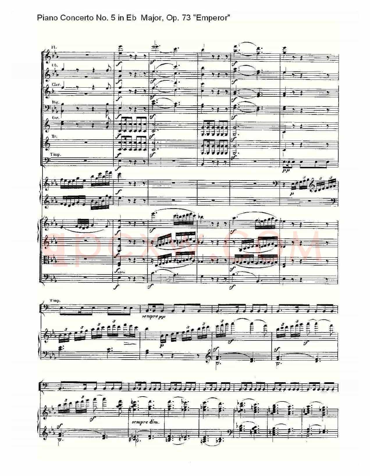 Eb大调钢琴第五协奏曲 Op.73“皇帝”第三乐章