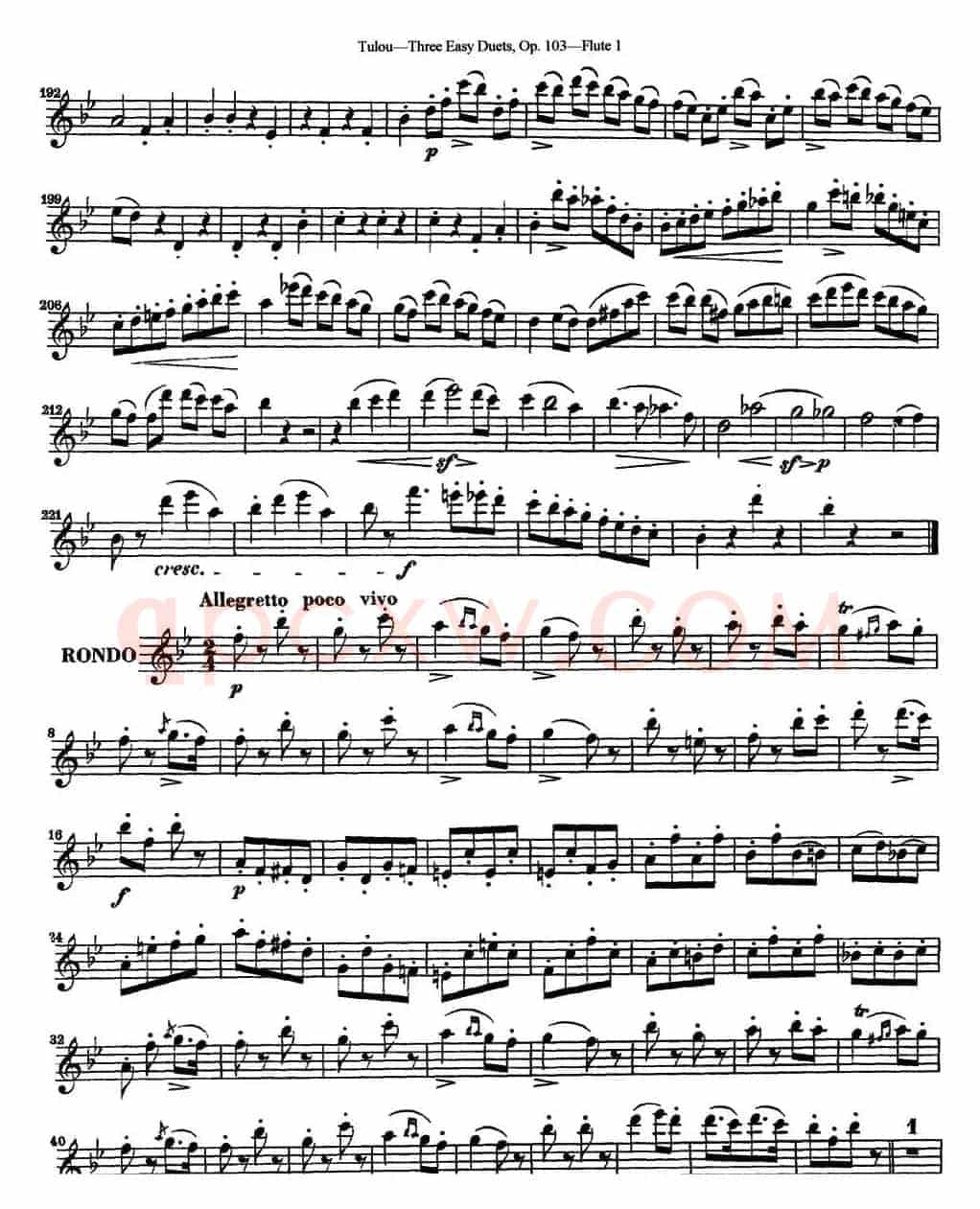 图露三首长笛简易重奏曲Op.103（Flute 1）（NO.3）