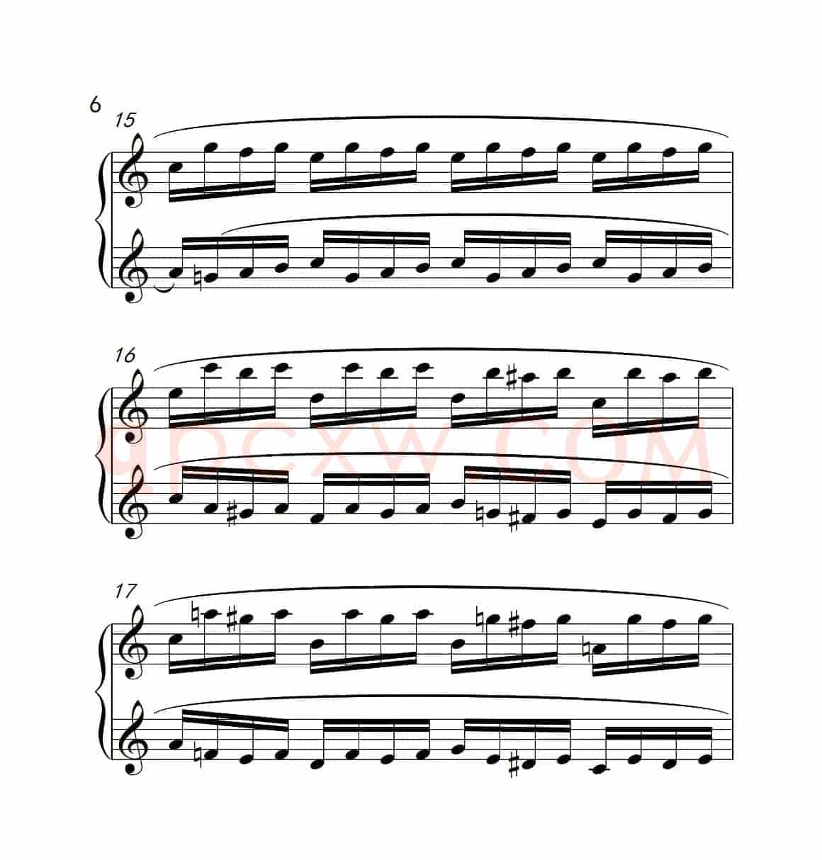 第六级A组 练习曲（中国音乐学院钢琴考级作品1~6级）