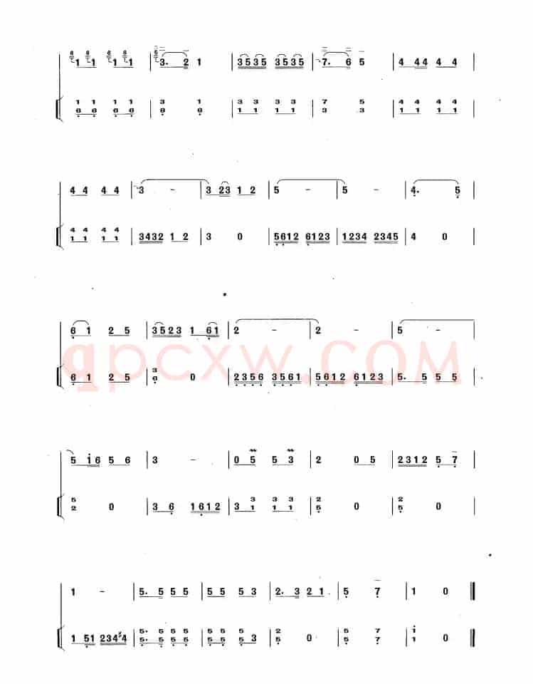 宫小回旋曲（II）（扬琴伴奏谱）