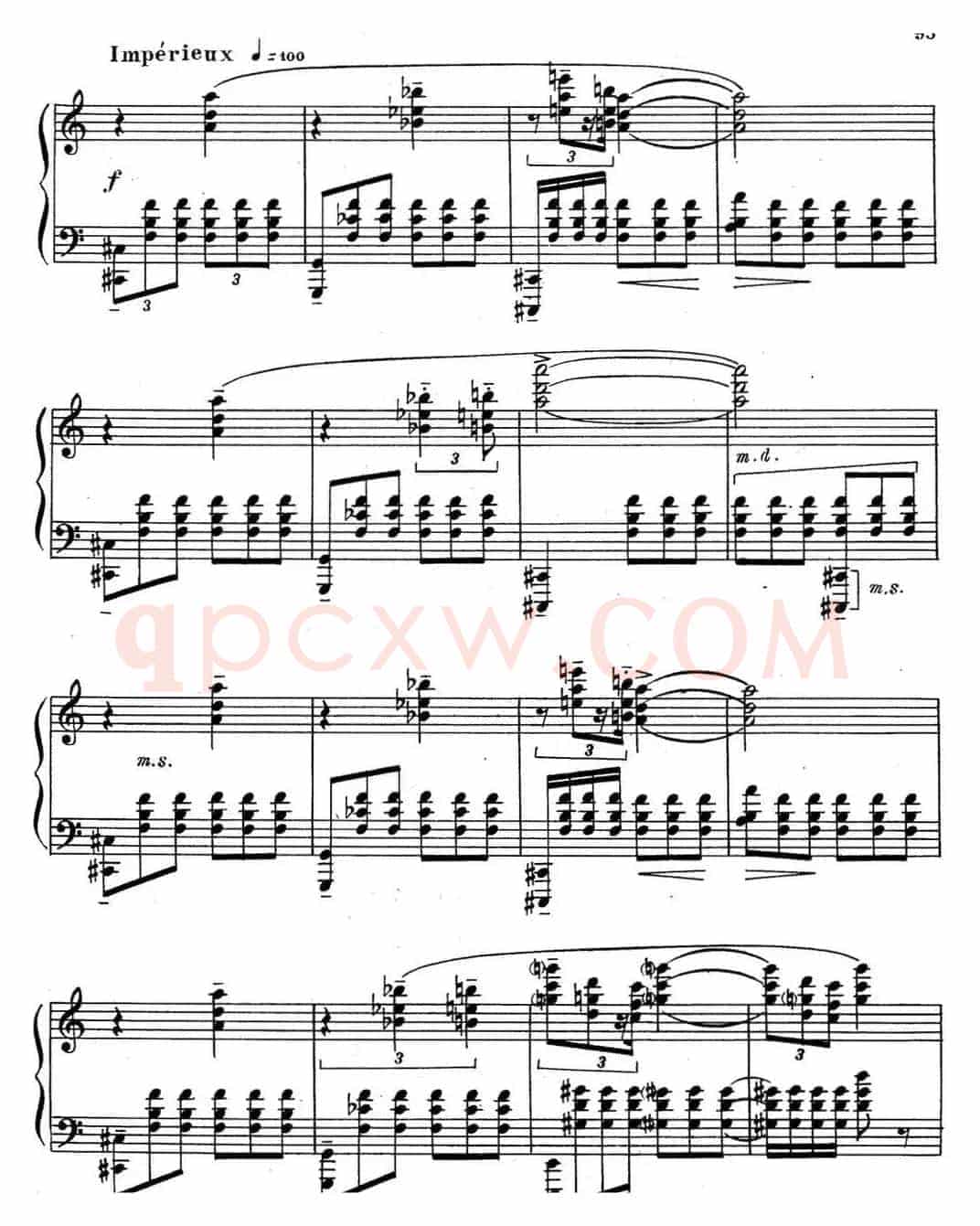斯克里亚宾 钢琴练习曲 Op.65 No.3 