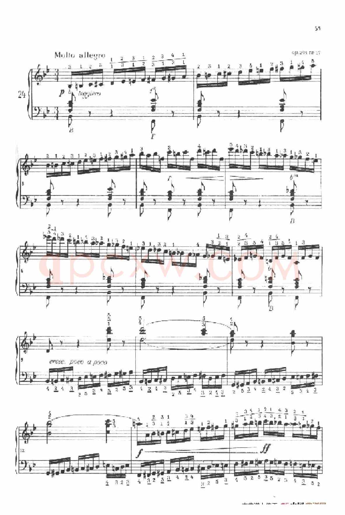《车尔尼手风琴练习曲集》第Ⅱ册（第24首）