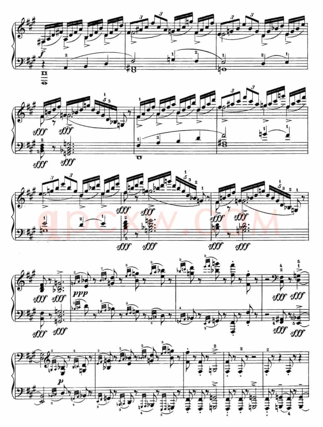 拉赫玛尼诺夫 幻想小品集 Op.3 No.4 小丑 升f小调