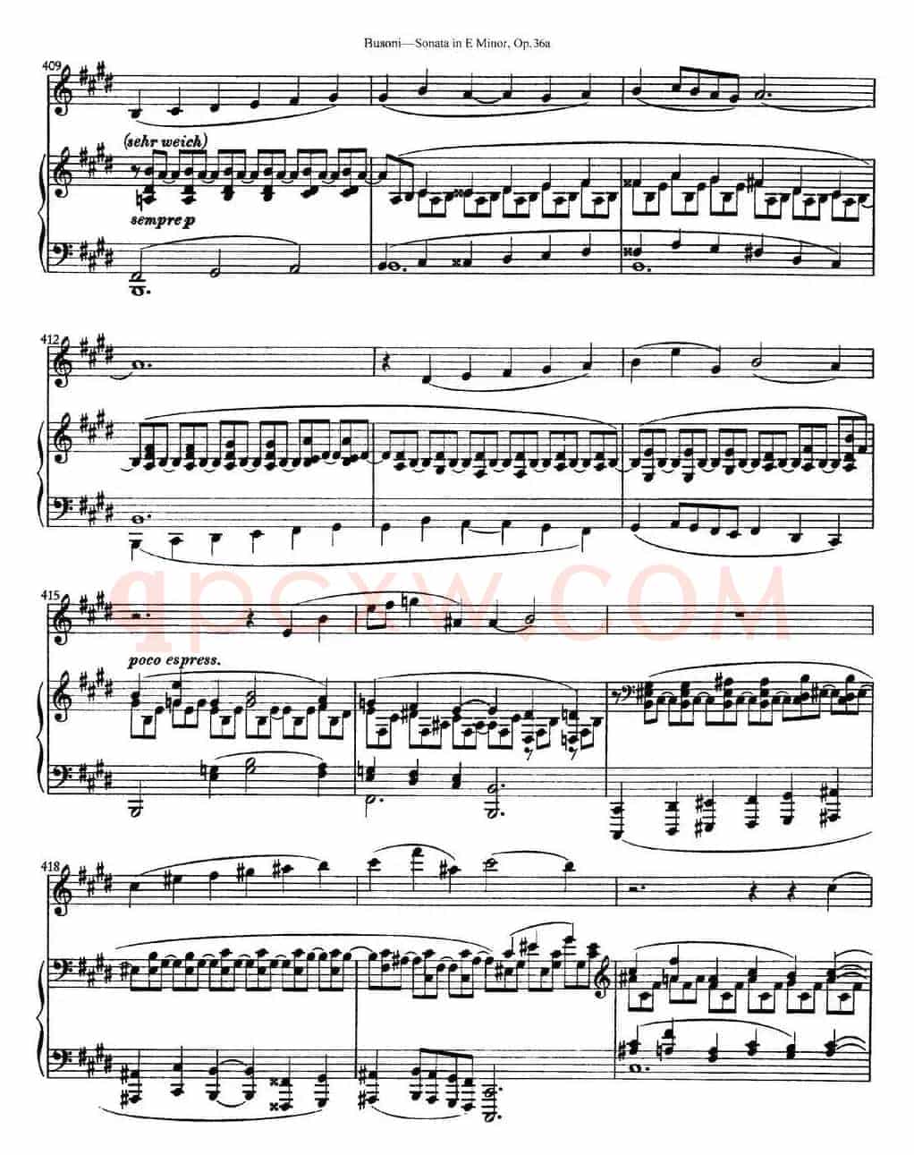 Violin Sonata No.2 in E Minor Op.36（小提琴+钢琴伴奏）