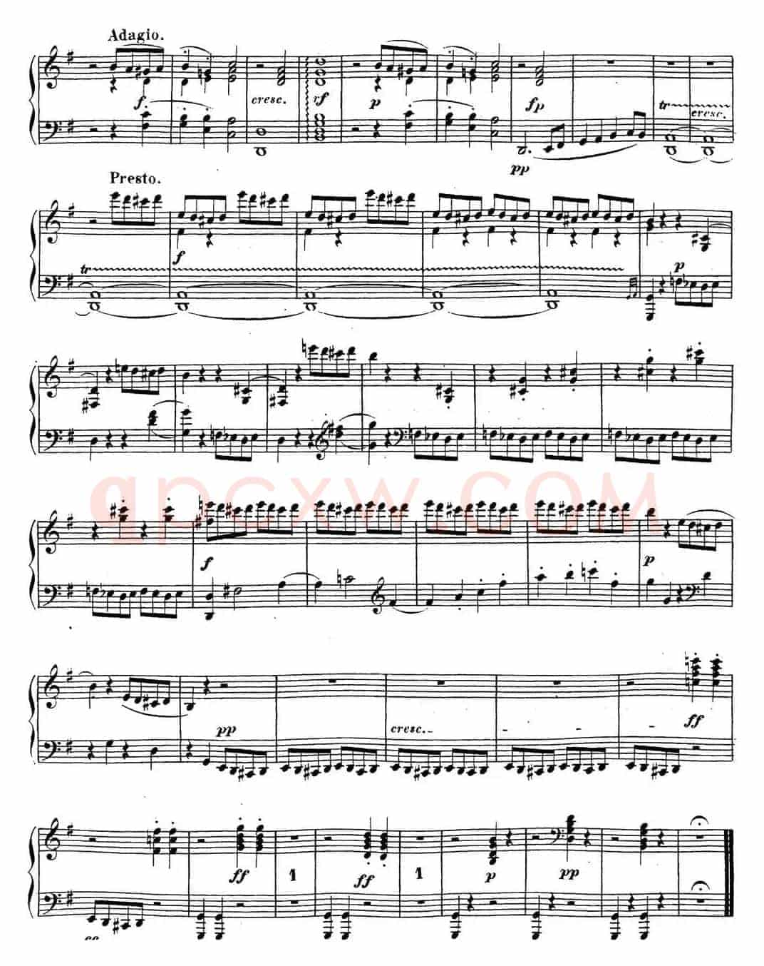 贝多芬钢琴奏鸣曲16 G大调 Op.31 No.1 G major