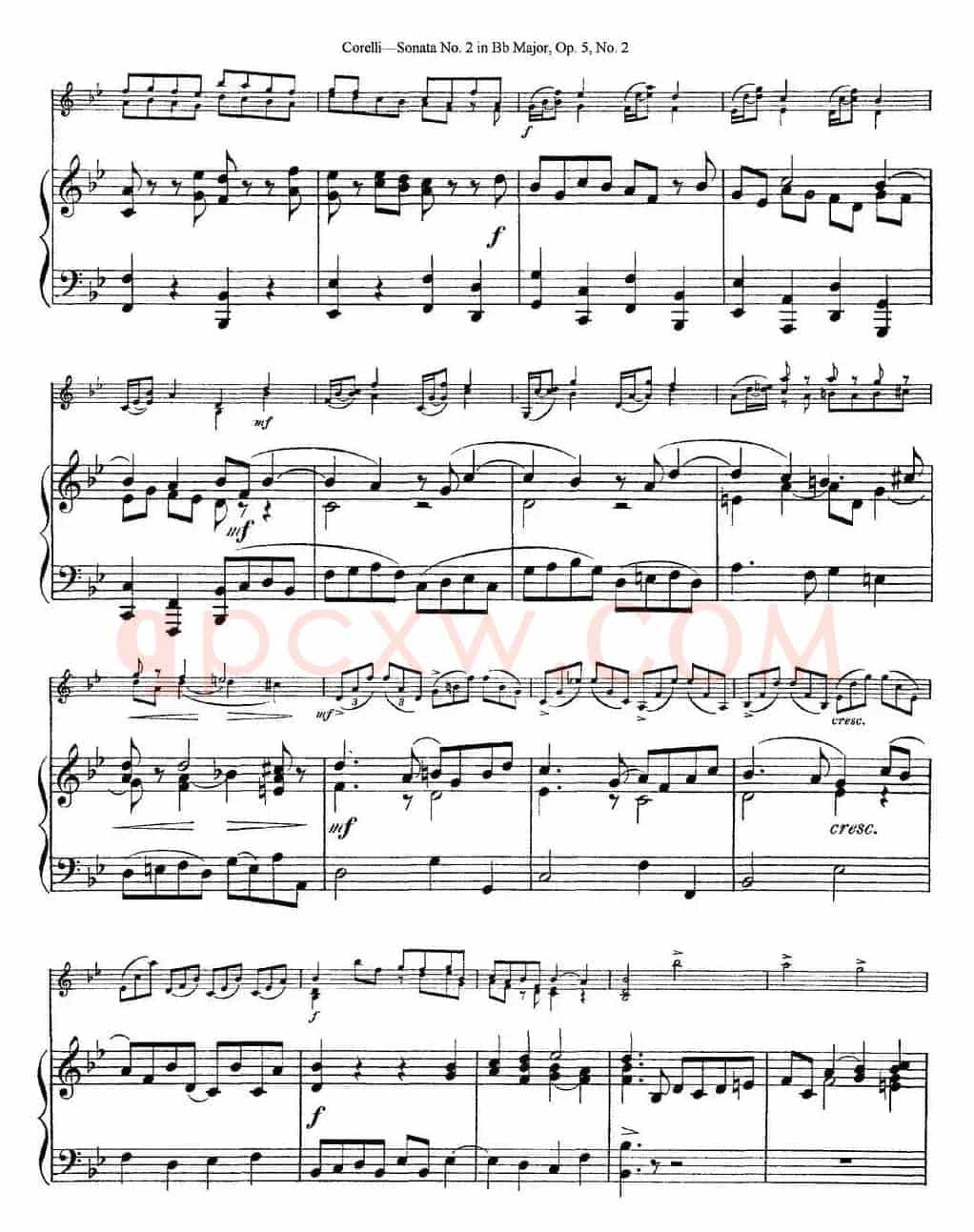 Sonata No.2 in Bb MajorOp.5 No.2（小提琴+钢琴伴奏）