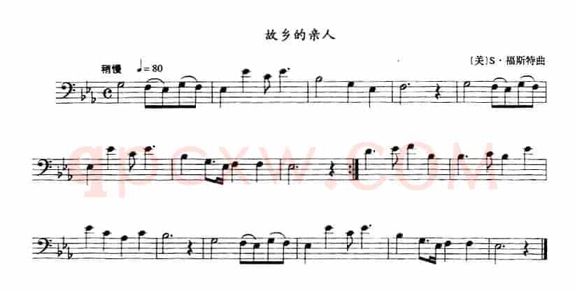 故乡的亲人（长号）