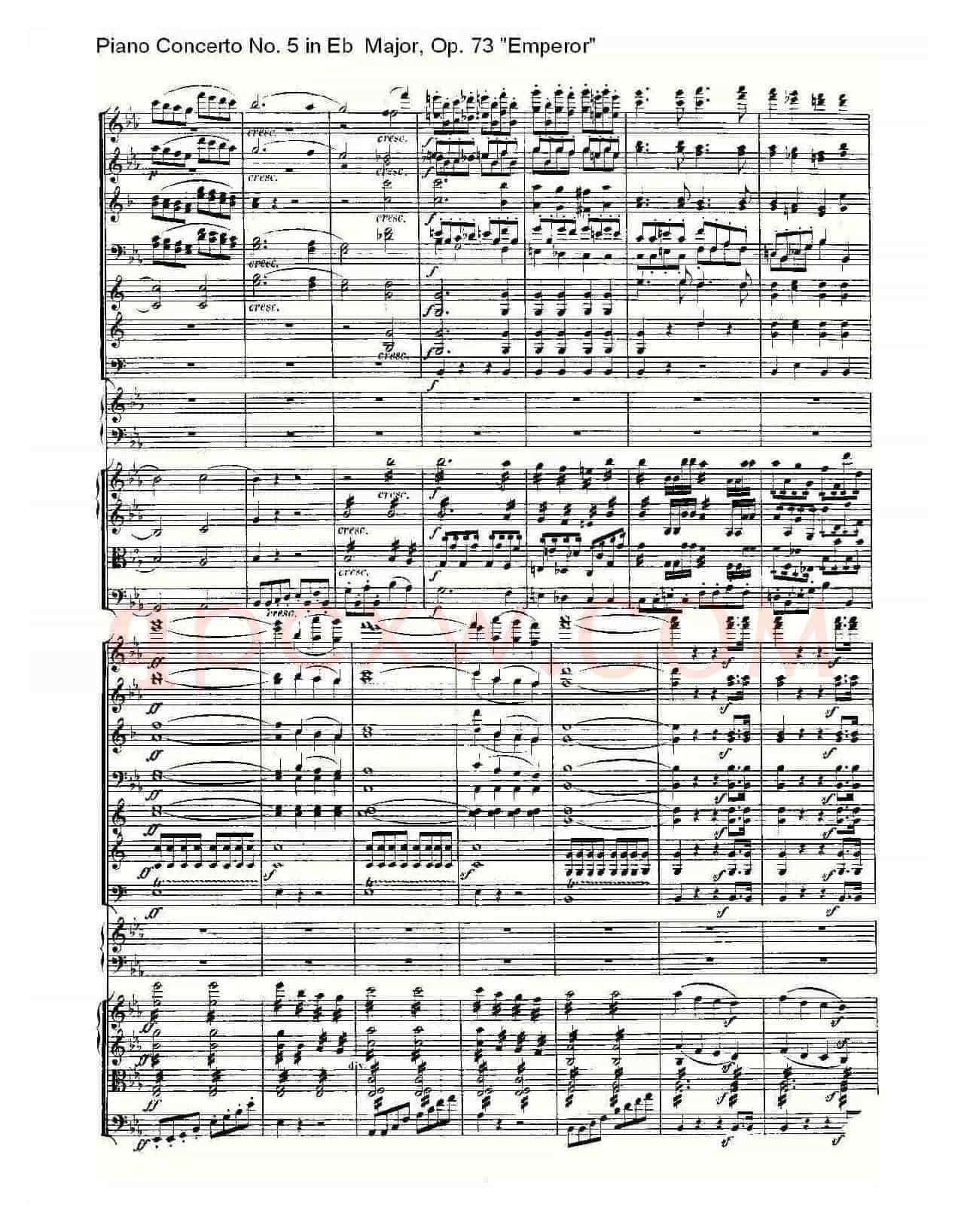 Eb大调钢琴第五协奏曲 Op.73“皇帝” 第一乐章（一）