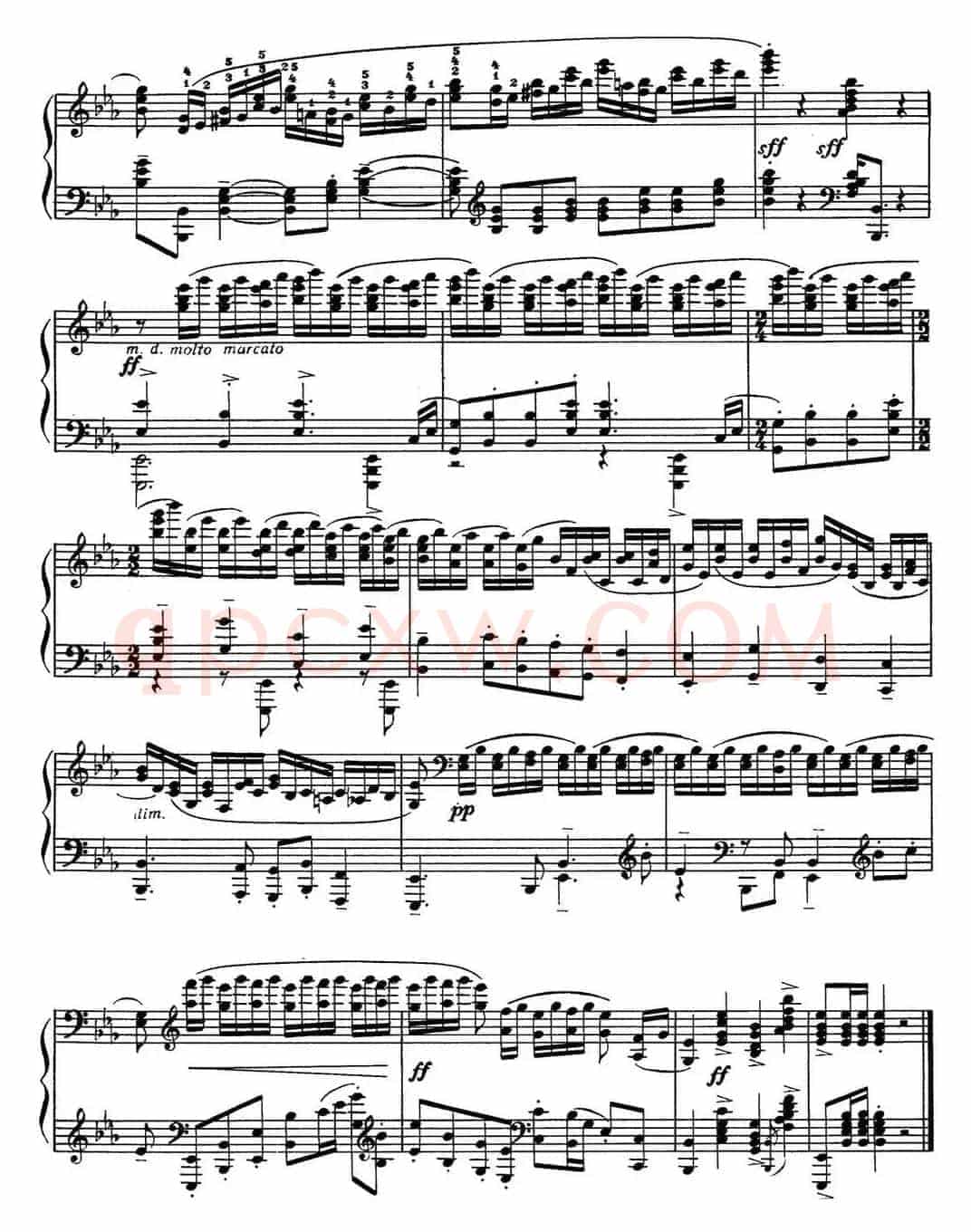 拉赫玛尼诺夫 音画练习曲6或7 Etudes tableaux Op.33 No.6