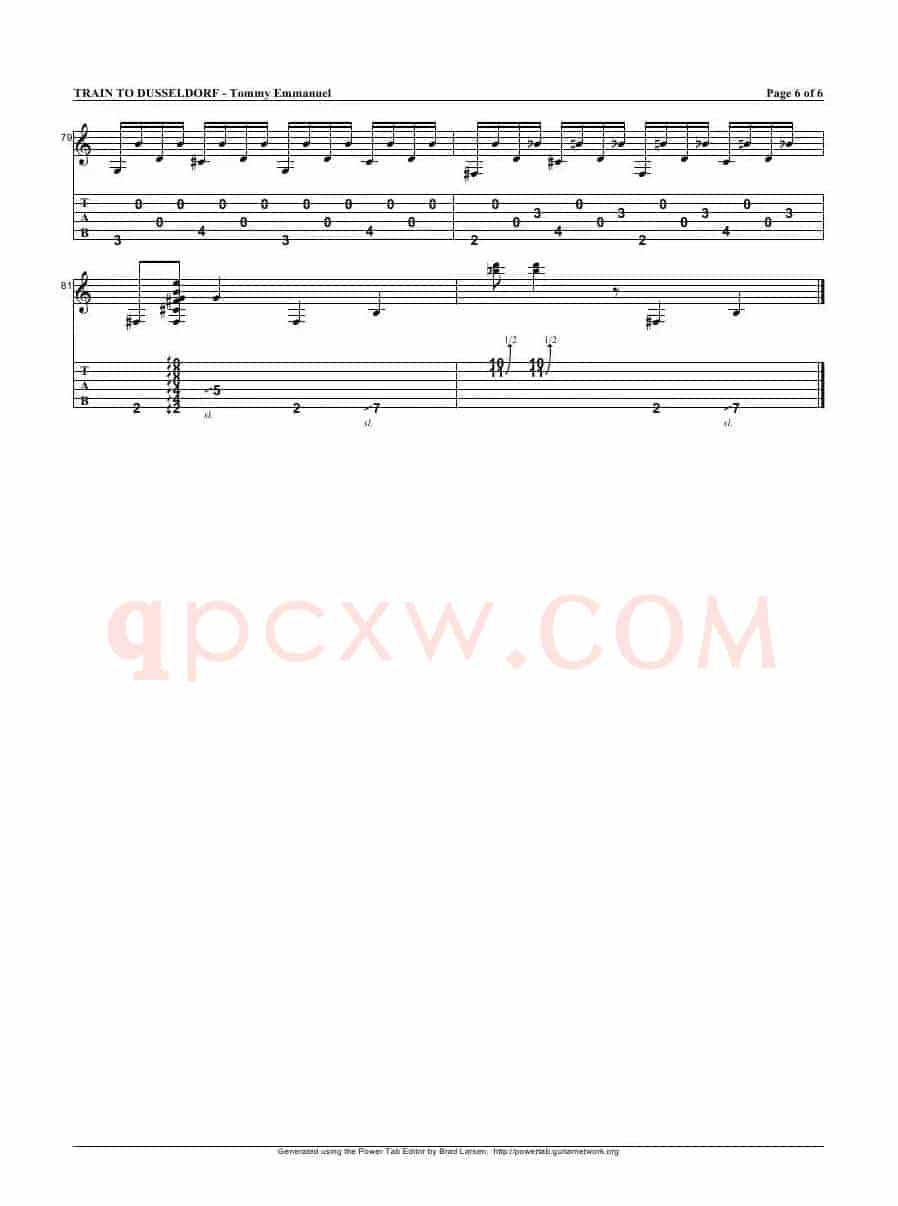 tommy emmanuel：train to dusseldorf（指弹吉它）