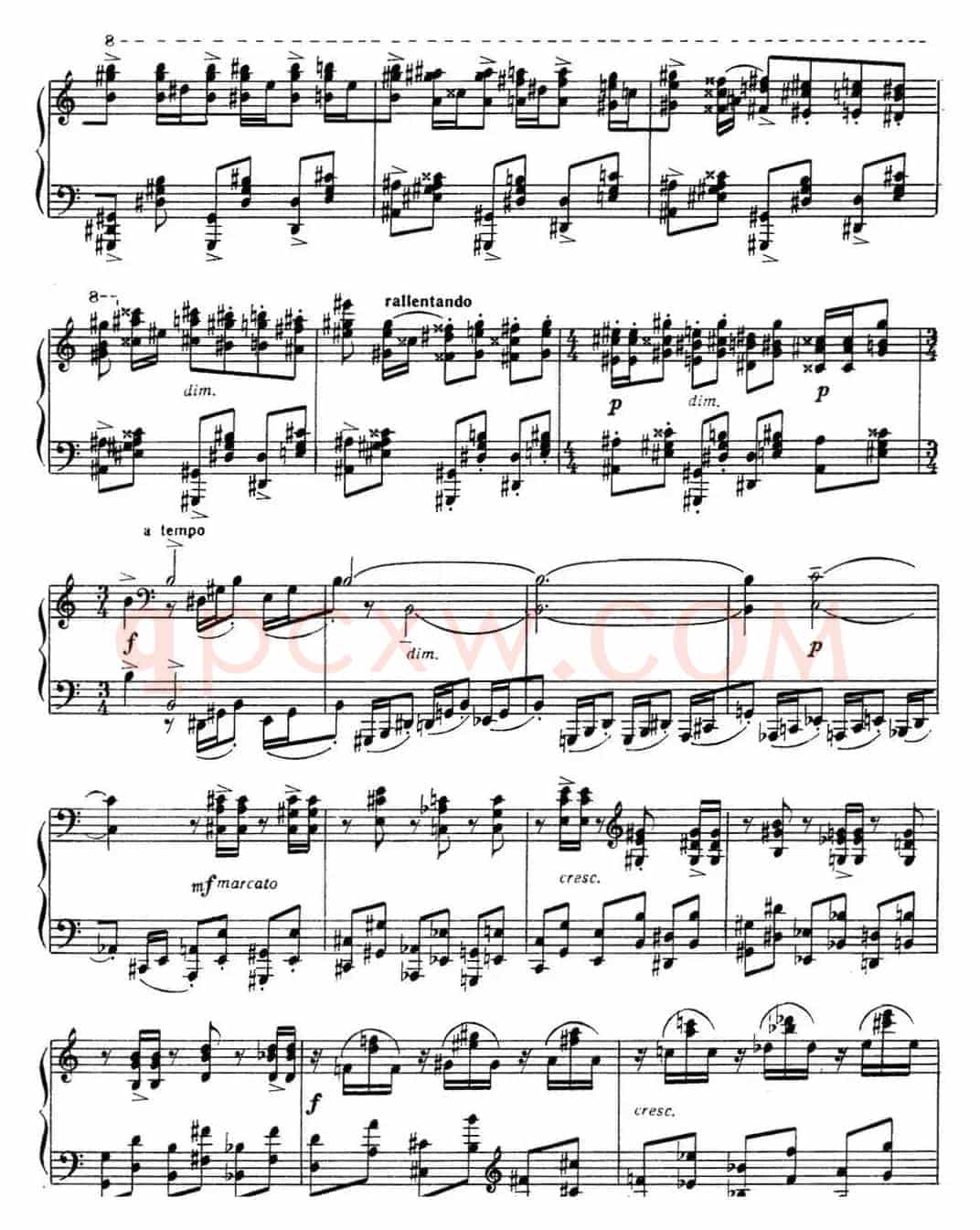 拉赫玛尼诺夫 音画练习曲14或15 Etudes tableaux Op.39 No.6