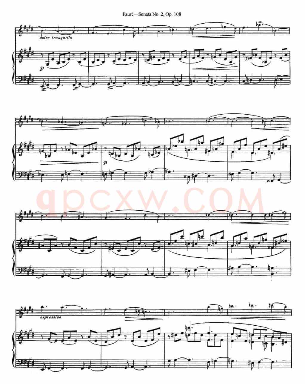 Violin Sonata No.2 Op.108（小提琴+钢琴伴奏）