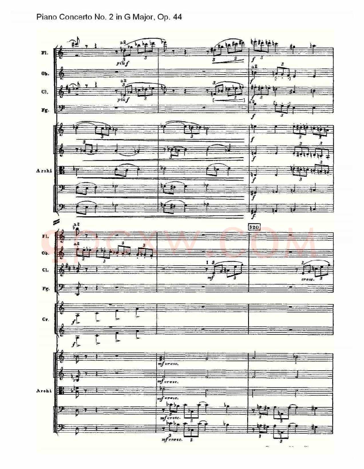 G大调第二钢琴协奏曲, Op.44第一乐章(二)
