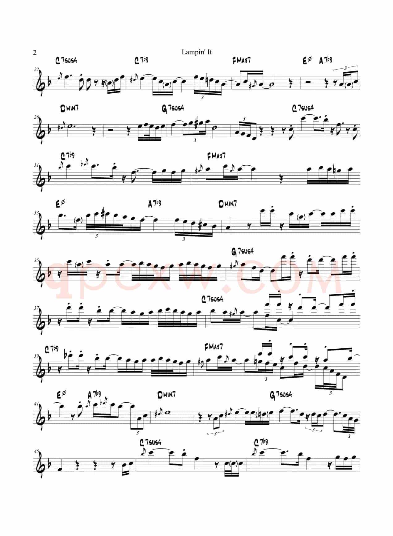 Lampin'It（次中音萨克斯）