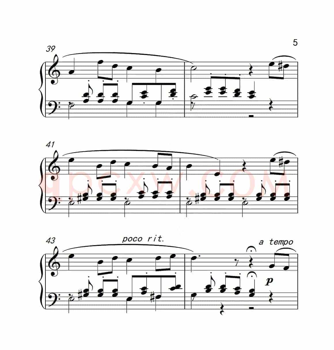 第四级B组 洋娃娃的梦（中国音乐学院钢琴考级作品1~6级）