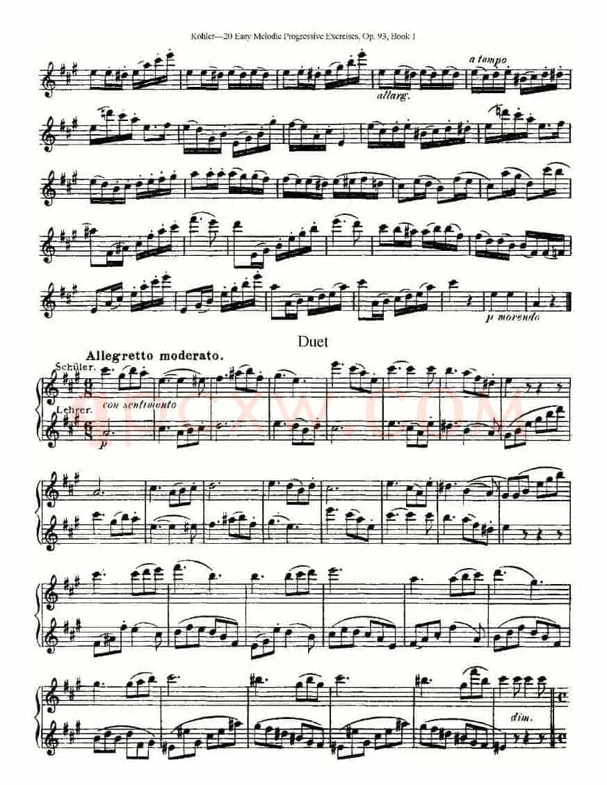 柯勒练习曲作品93号（一）