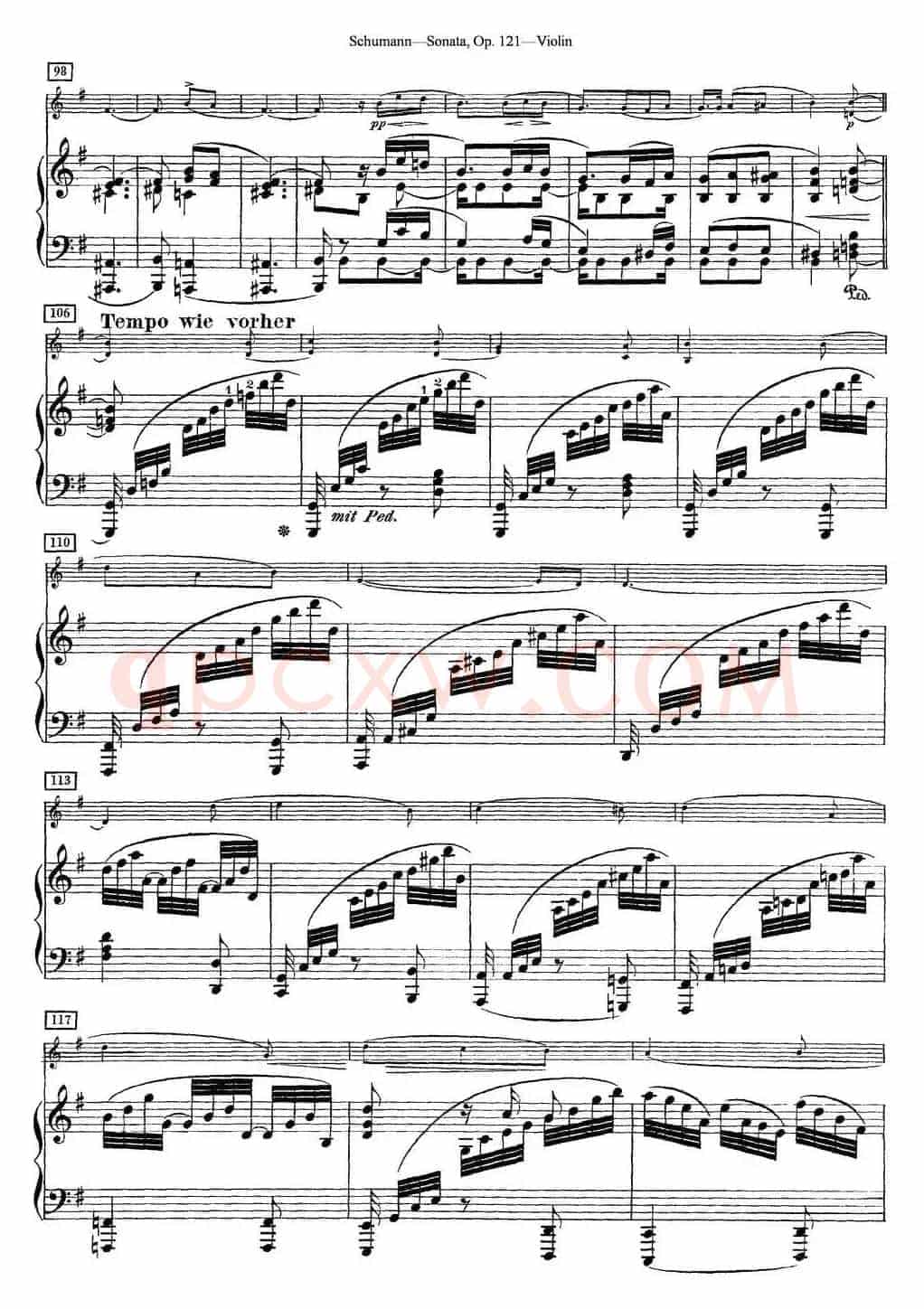 Violin Sonata Op.121（小提琴+钢琴伴奏）