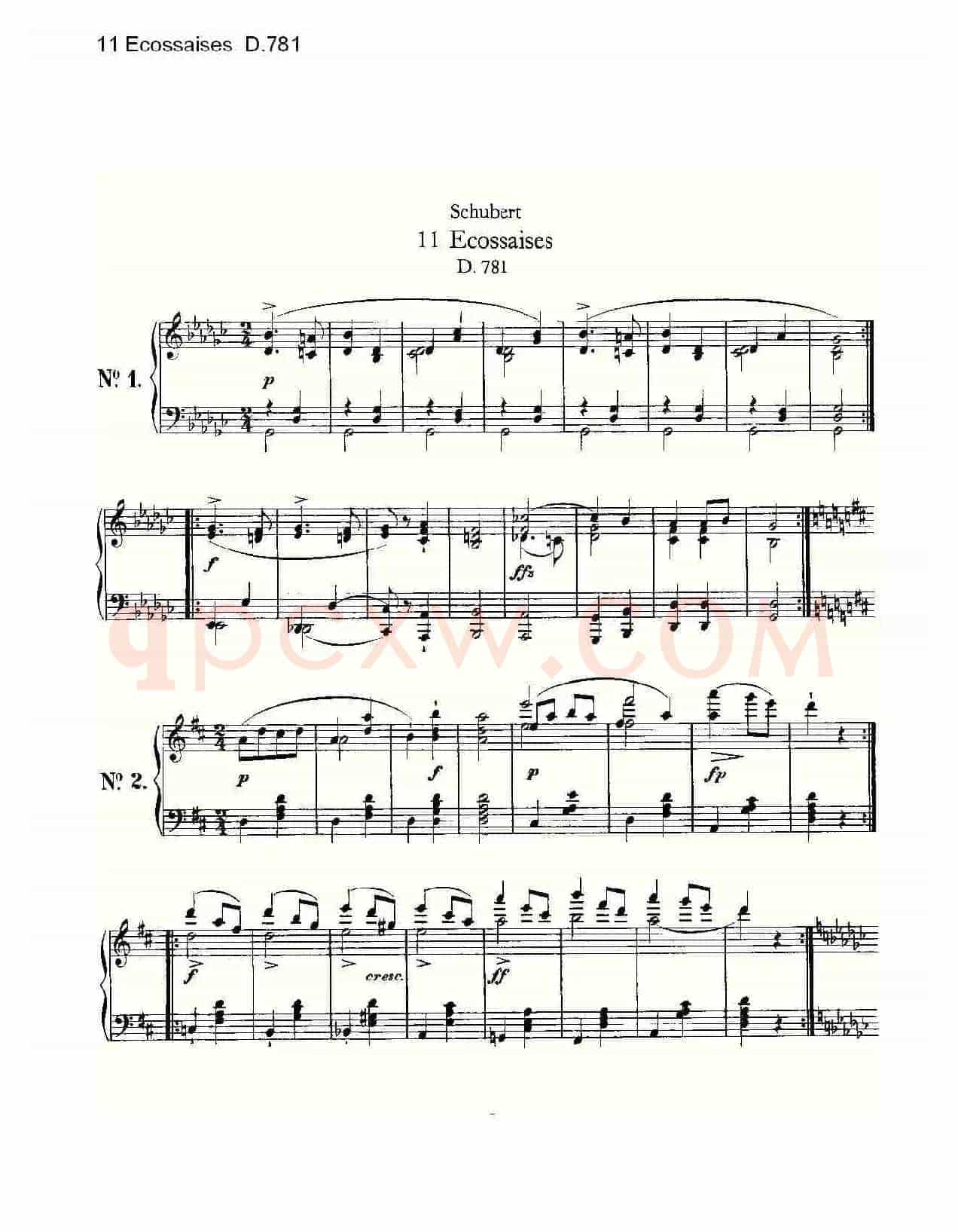 11 Ecossaises D.781