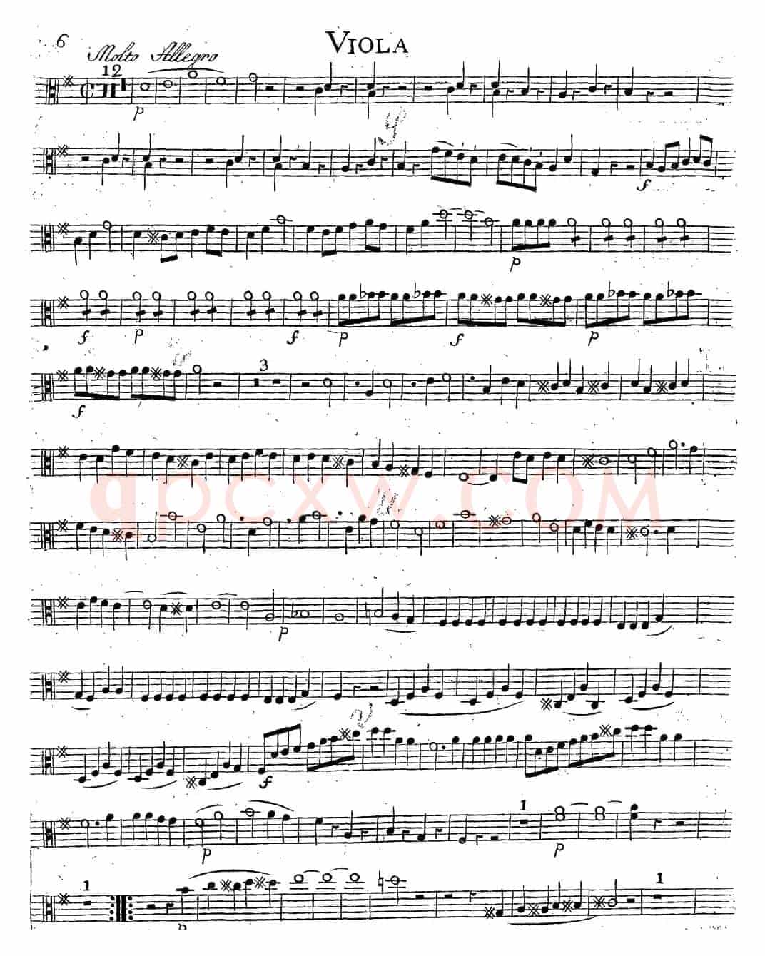 Mozart《Quartet No.14 in G Major,K.387》（Viola分谱）